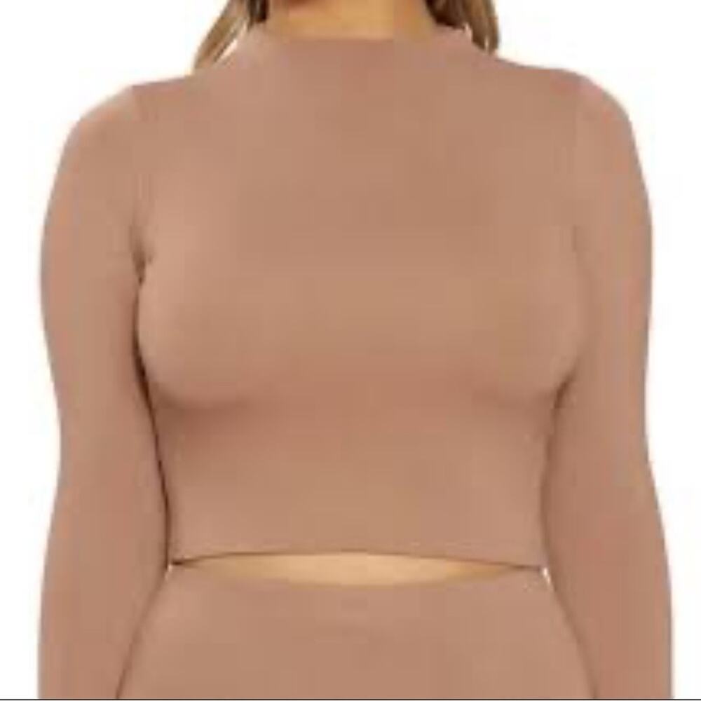 naked wardrobe the nw collection long sleeve crop top - Coco Size M